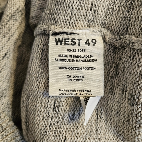 WEST49 Mens Sweatshirt Hoodie Pullover Logo 100% Cotton - Picture 4 of 4